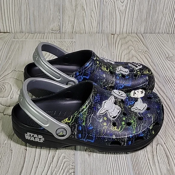 CROCS Kids Shoes in Black with Colorful Accents - Picture 2 of 10